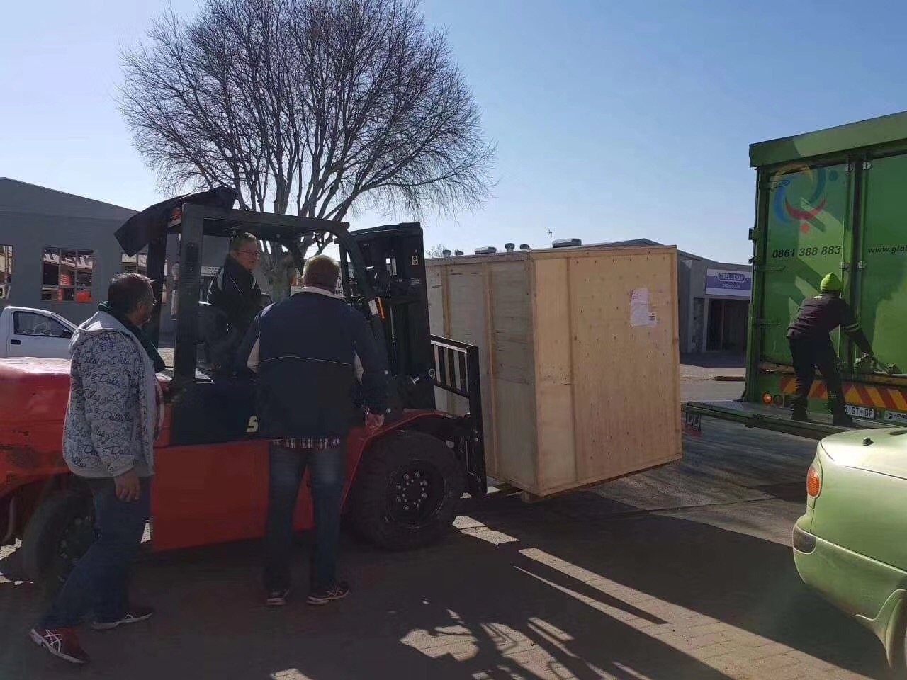 Wheel lathe machine arrived in the Southe Africa safely